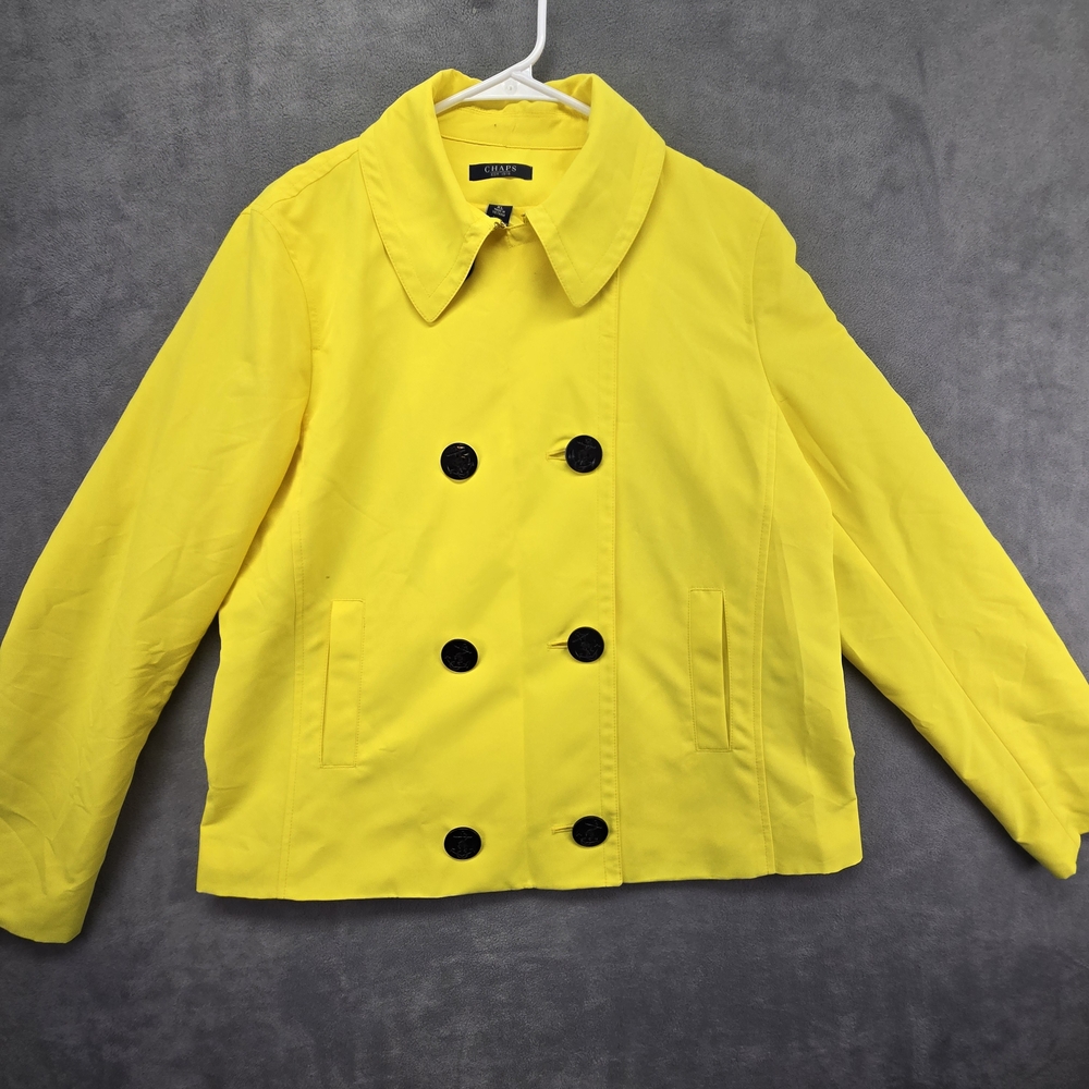Chaps Bright Yellow Collared Nautical Jacket